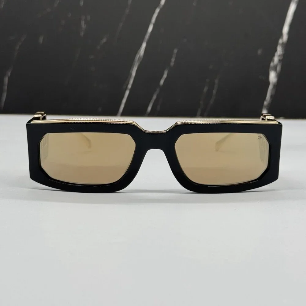 NEW SPP119M 700G PHILIPP PLEIN ROSE VENUS SHINY BLACK `MEN SUNGLASSES